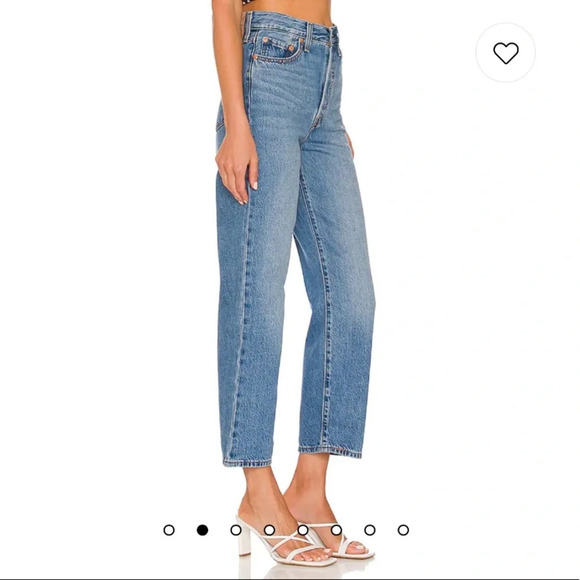 Levi's Ribcage Straight Ankle Jeans 24 - Picture 2 of 14